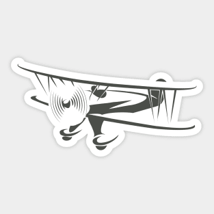 Retro Airplane Emblem Sticker